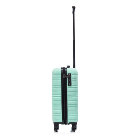 BlockTravel handbagage reiskoffer XS met wielen afneembaar 29 liter - inbouw TSA slot - lichtgewicht - mint groen