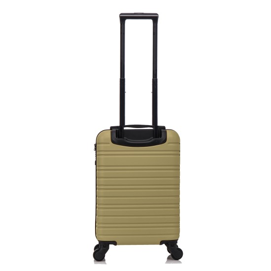 BlockTravel handbagage reiskoffer XS met wielen afneembaar 29 liter - inbouw TSA slot - lichtgewicht - olijf groen