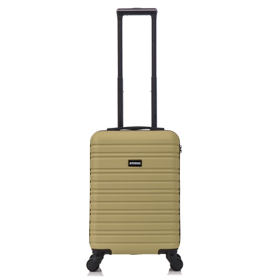 BlockTravel handbagage reiskoffer XS met wielen afneembaar 29 liter - inbouw TSA slot - lichtgewicht - olijf groen