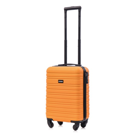 BlockTravel handbagage reiskoffer XS met wielen afneembaar 29 liter - inbouw TSA slot - lichtgewicht - oranje