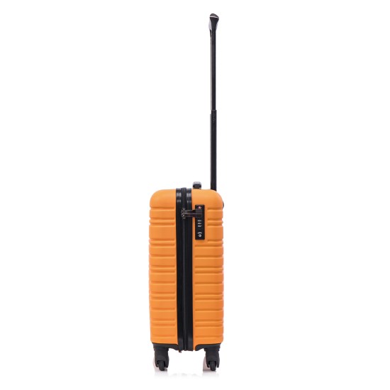 BlockTravel handbagage reiskoffer XS met wielen afneembaar 29 liter - inbouw TSA slot - lichtgewicht - oranje