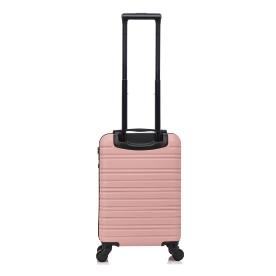 BlockTravel handbagage reiskoffer XS met wielen afneembaar 29 liter - inbouw TSA slot - lichtgewicht - rose goud