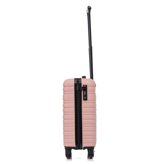 BlockTravel handbagage reiskoffer XS met wielen afneembaar 29 liter - inbouw TSA slot - lichtgewicht - rose goud