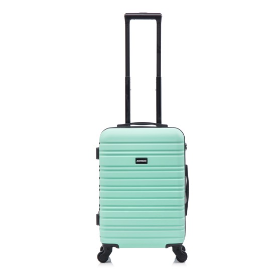 BlockTravel handbagage reiskoffer S met wielen afneembaar 39 liter - inbouw TSA slot - lichtgewicht - mint groen