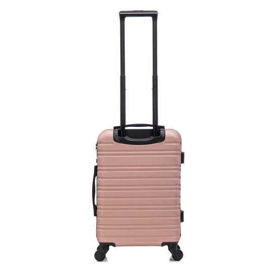 BlockTravel handbagage reiskoffer S met wielen afneembaar 39 liter - inbouw TSA slot - lichtgewicht - rose goud