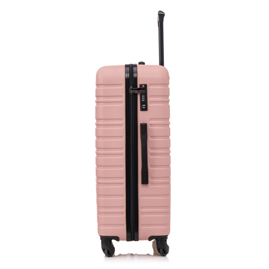 BlockTravel reiskoffer M met wielen afneembaar 74 liter - inbouw TSA slot - lichtgewicht - rose goud