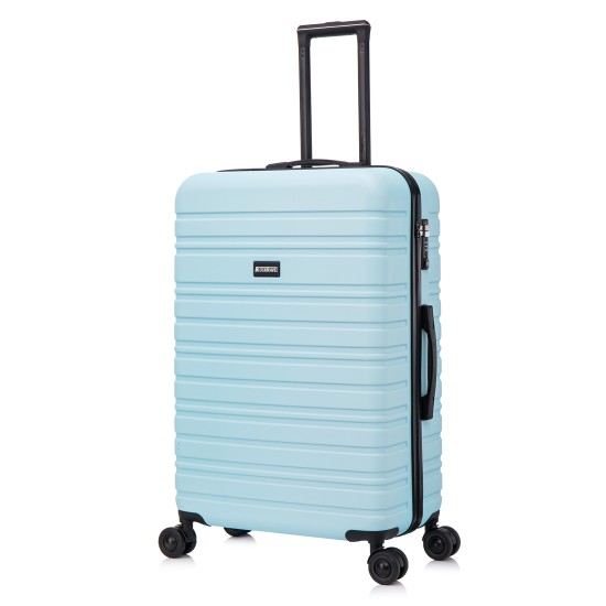 BlockTravel reiskoffer L met dubbele wielen 95 liter - inbouw TSA slot - lichtgewicht - licht blauw