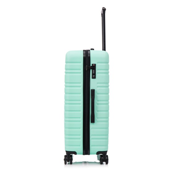 BlockTravel reiskoffer L met dubbele wielen 95 liter - inbouw TSA slot - lichtgewicht - mint groen