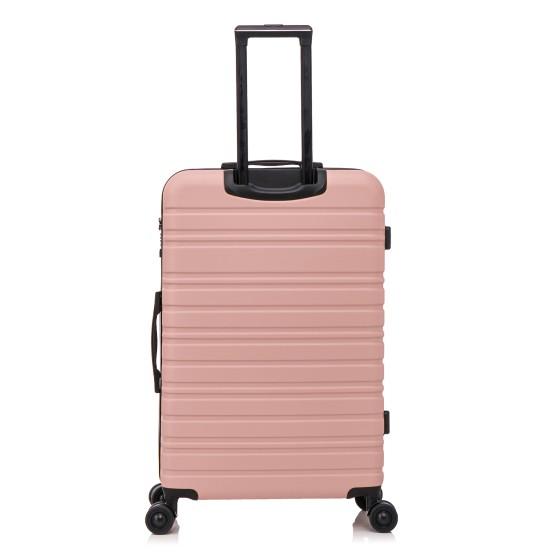 BlockTravel reiskoffer L met dubbele wielen 95 liter - inbouw TSA slot - lichtgewicht - rose goud