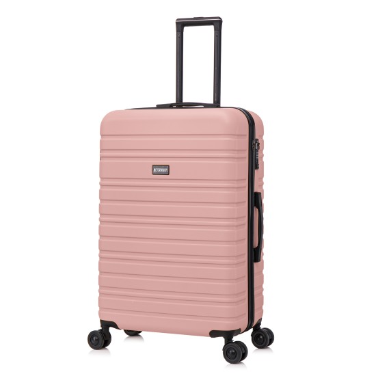 BlockTravel reiskoffer L met dubbele wielen 95 liter - inbouw TSA slot - lichtgewicht - rose goud