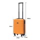 BlockTravel handbagage reiskoffer XS met wielen afneembaar 29 liter - inbouw TSA slot - lichtgewicht - oranje