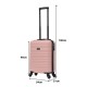 BlockTravel handbagage reiskoffer XS met wielen afneembaar 29 liter - inbouw TSA slot - lichtgewicht - rose goud