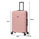 BlockTravel reiskoffer L met dubbele wielen 95 liter - inbouw TSA slot - lichtgewicht - rose goud