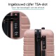 BlockTravel handbagage reiskoffer XS met wielen afneembaar 29 liter - inbouw TSA slot - lichtgewicht - rose goud