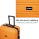 BlockTravel handbagage reiskoffer XS met wielen afneembaar 29 liter - inbouw TSA slot - lichtgewicht - oranje