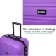 BlockTravel handbagage reiskoffer XS met wielen afneembaar 29 liter - inbouw TSA slot - lichtgewicht - paars